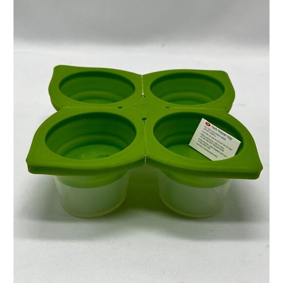 CHEF'N SpiceCube Herb Freezer Tray 102-576-011 - Green/Clear - 4 compartments - Picture 1 of 11